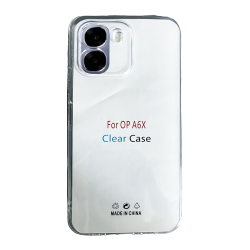 Capa Macio Silicone Com Moldura De Câmera Para Oppo A6x Transparente